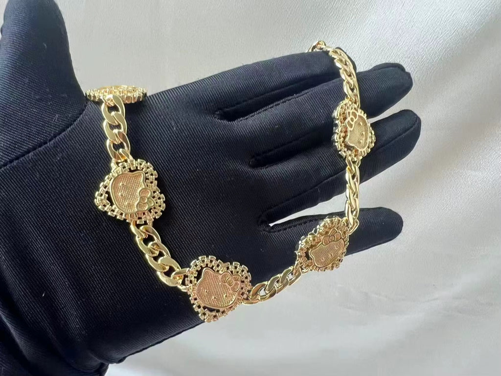 HK Golden Glam Charm Necklace