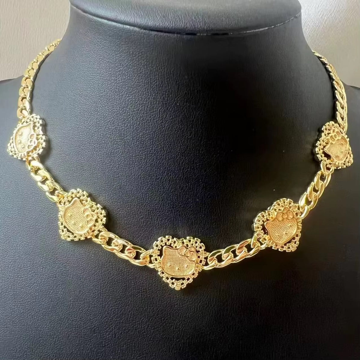HK Golden Glam Charm Necklace